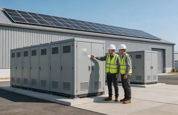 Commercial facility battery installation